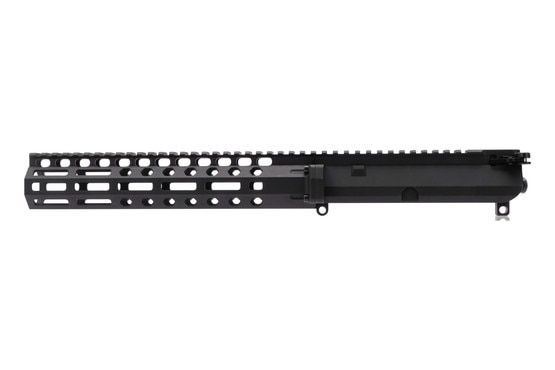 AR-15 upper receiver and M-LOK handguard, black.